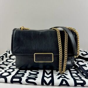 Marc By Marc Jacobs Rebel Shoulder Crossbody Bag Black Leather W/Dust Bag